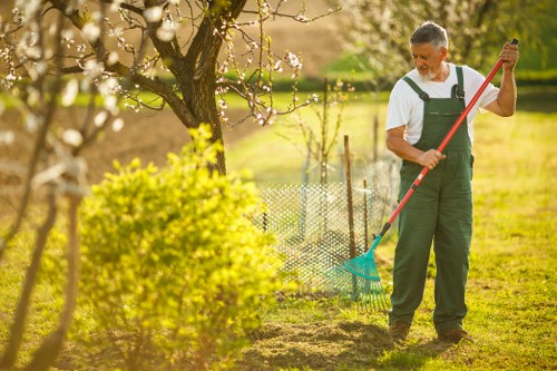 Healthy Newington garden beds maintained by local gardeners